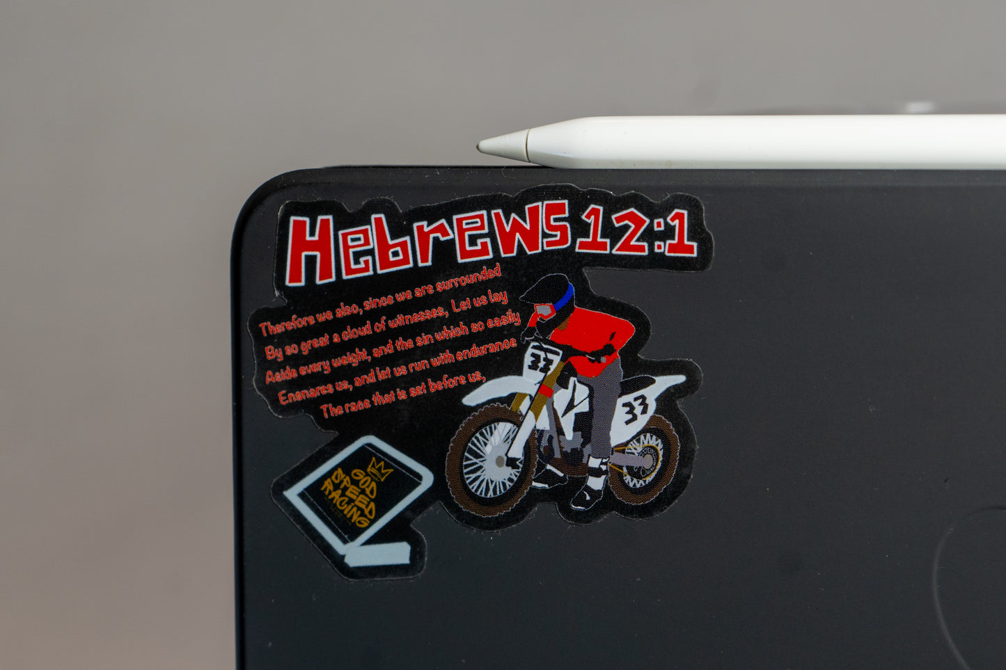 Hebrews 12:1 Sticker